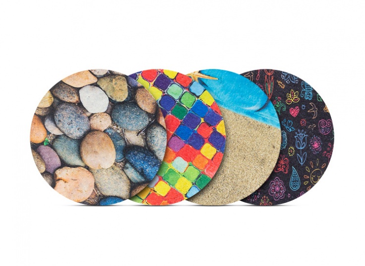 زیر قابلمه‌ای نمدی طرح‌دار