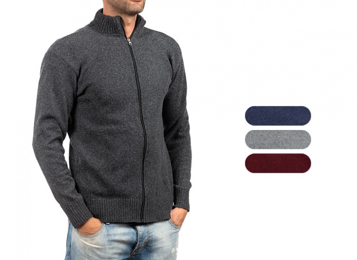 سویشرت بافت زیپ دار