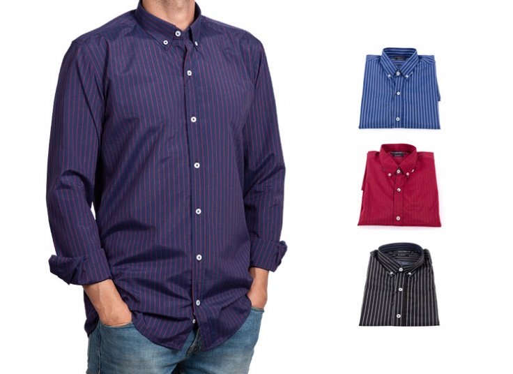 پیراهن مردانه راه راه طرح D&G