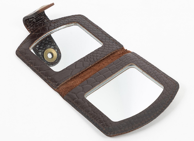 ست کیف و آینه چرم طبیعی