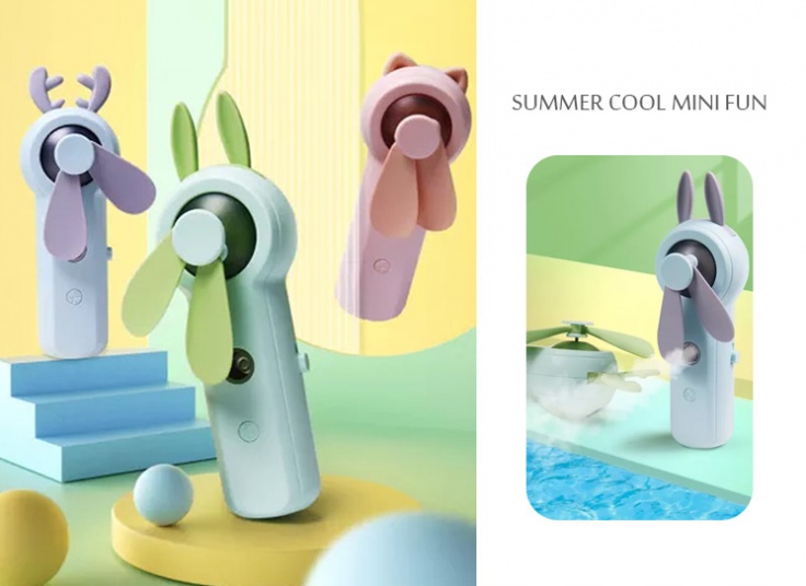 دستگاه بخور سرد و مینی فن شارژی