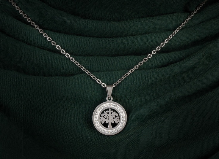 گردنبند نگین دار زنانه Steel