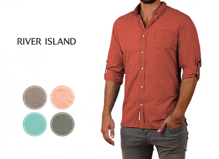 پیراهن مردانه چهارخانه River Island