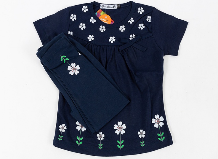 تیشرت شلوار دخترانه طرح گل