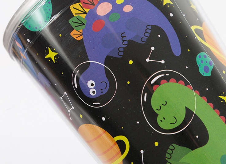 لیوان اسموتی چراغ دار گلکسی