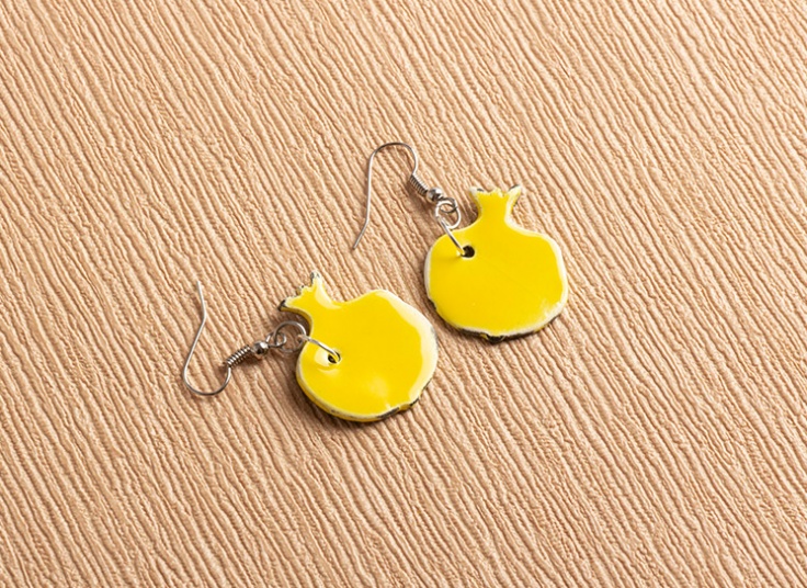 گوشواره سفالی انار