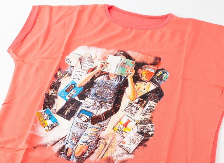 تیشرت زنانه Girl & Book