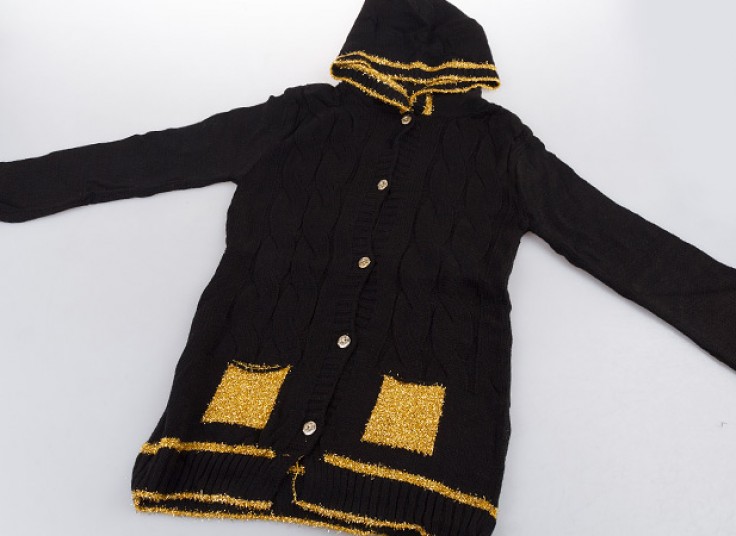 ژاکت بافت کلاهدار دخترانه