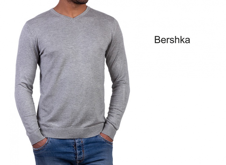 پلیور بافت ریز مردانه Bershka