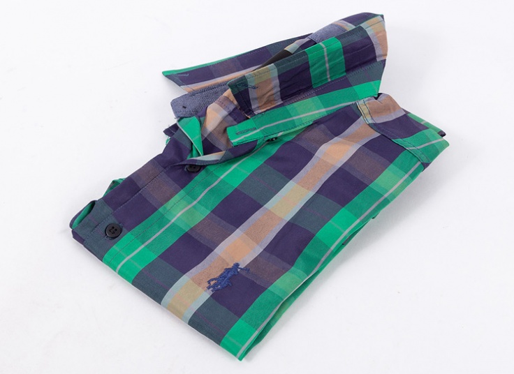 پیراهن مردانه چهارخانه طرح Polo