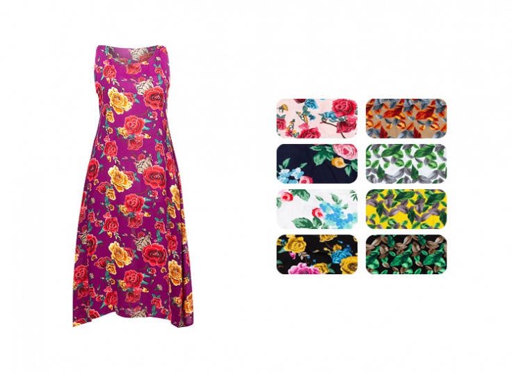 پیراهن ساحلی گلدار