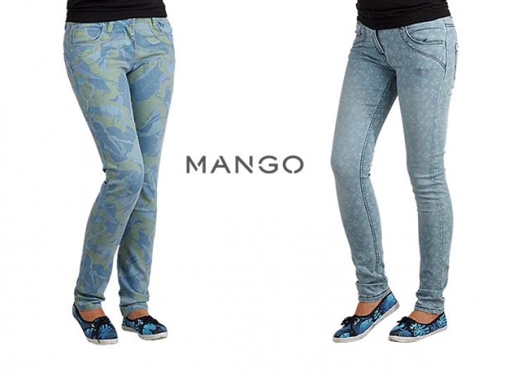 شلوار جین زنانه طرحدار MANGO
