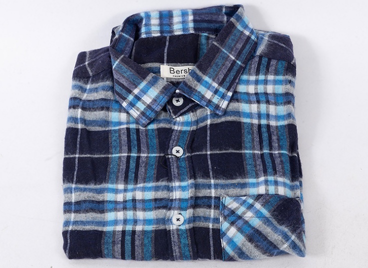 پیراهن پشمی چهارخانه Bershka