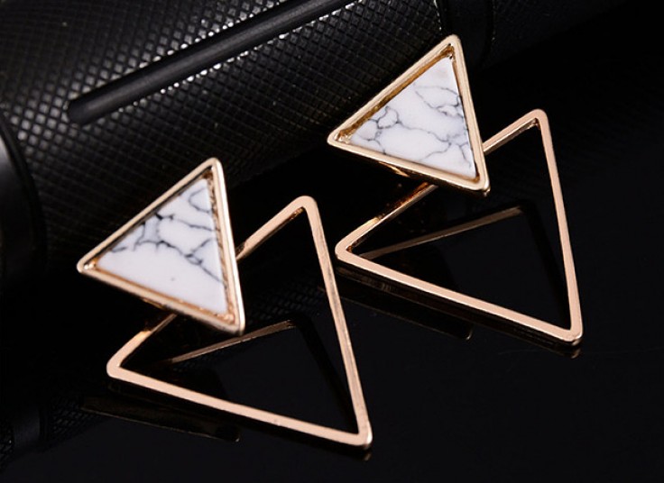 گوشواره هندسی مرمر