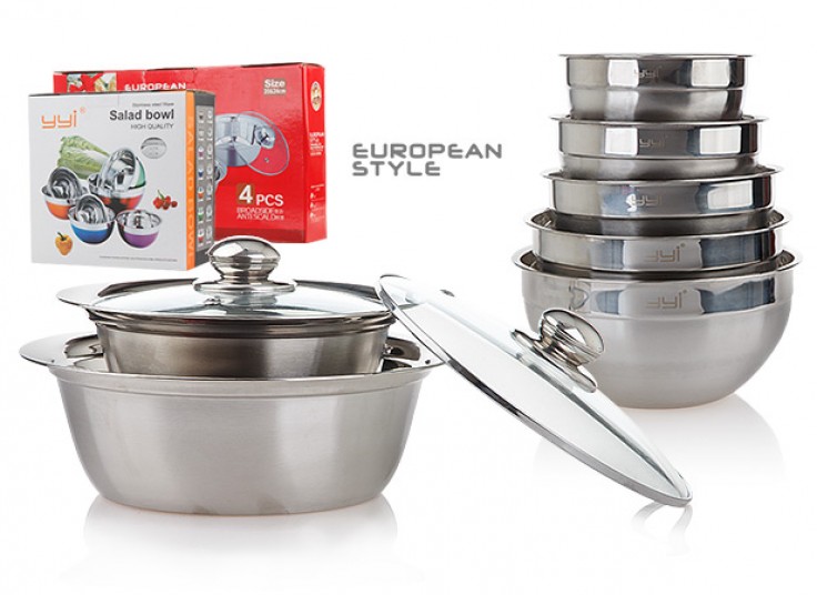 ست کاسه استیل EUROPEAN STYLE