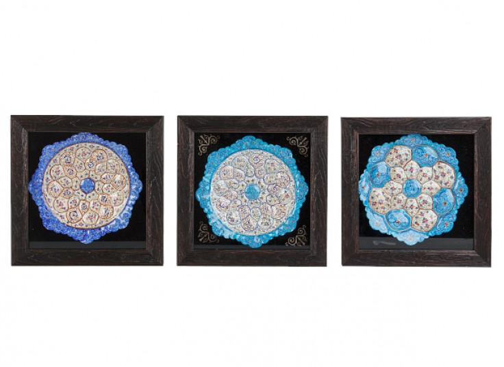 بشقاب میناکاری قاب دار