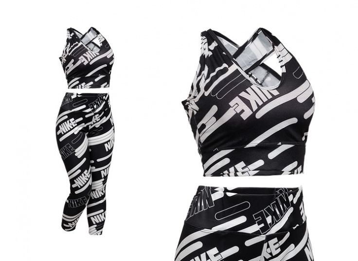 ست نیم تنه و شلوار زنانه طرح NIKE