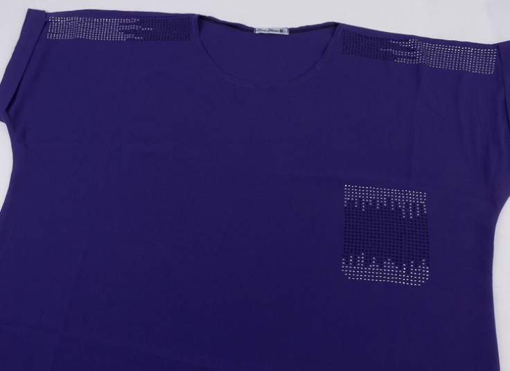 تیشرت حریر کرپ سایز بزرگ jewelled