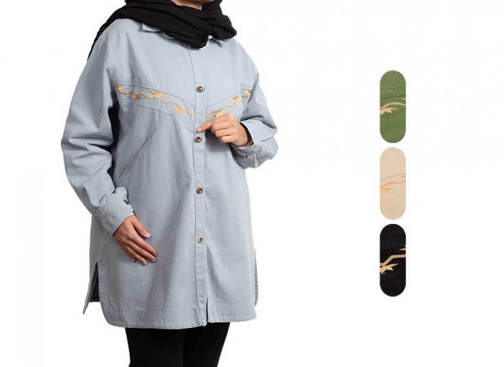 مانتو پاییزه کتان