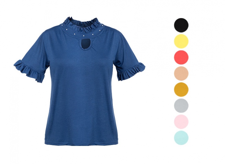 تیشرت زنانه چین دار