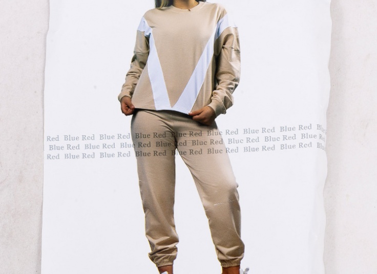 ست بلوز شلوار زنانه Blue Red