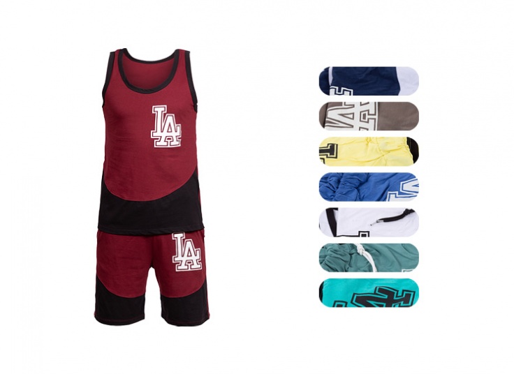 ست رکابی شلوارک مردانه LA