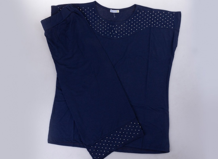 ست تاپ و برمودا سایز بزرگ زنانه Jeweled