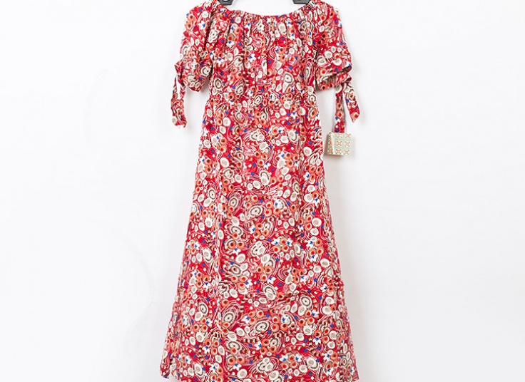 پیراهن ساحلی یقه قایقی