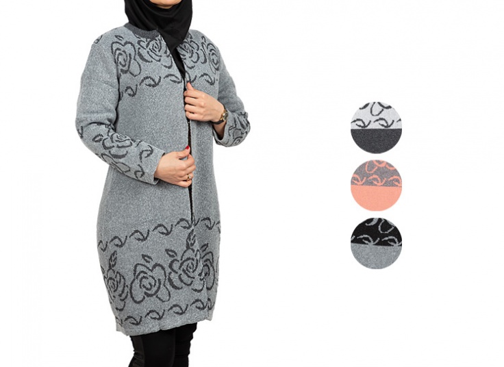 مانتو بافت طرح گل