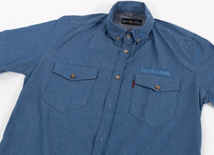 پیراهن طرح جین آستین بلند Polo