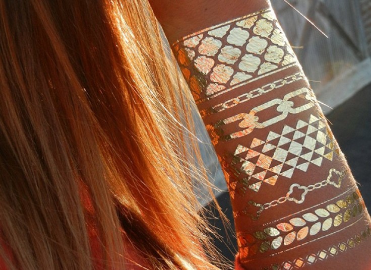 تتو موقت طلایی نقره‌ای