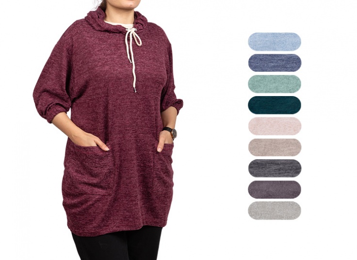 هودی بافت کلاه دار زنانه