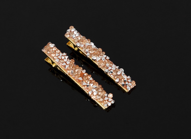 بسته دو عددی گیره مو کریستالی