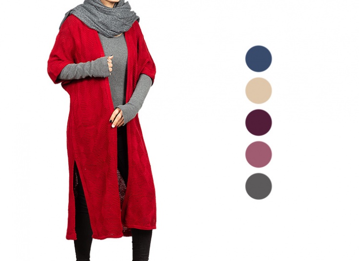 مانتو بافت زنانه جلو باز