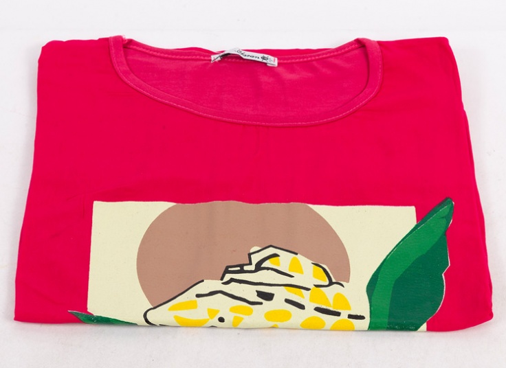 تاپ آستین افتاده چاپدار