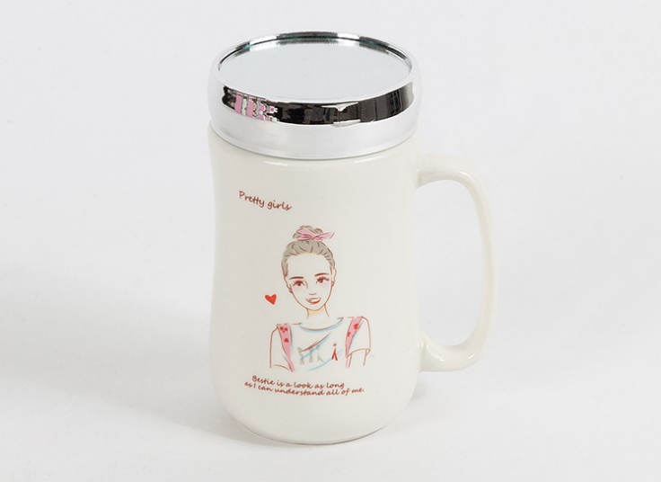 ماگ درب دار آینه ای