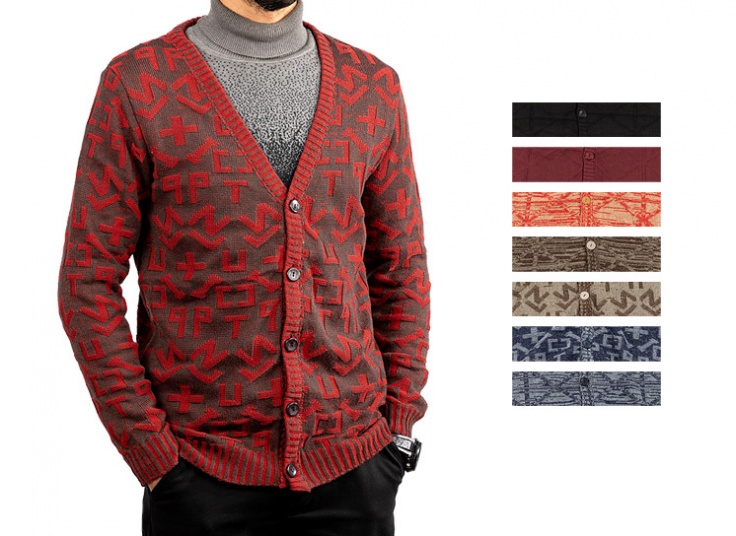 ژاکت بافت طرحدار مردانه