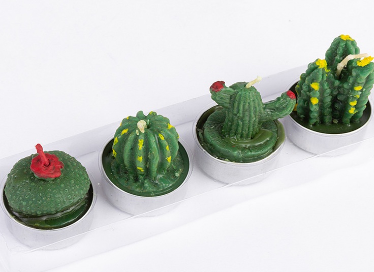 شمع تزئینی طرح کاکتوس