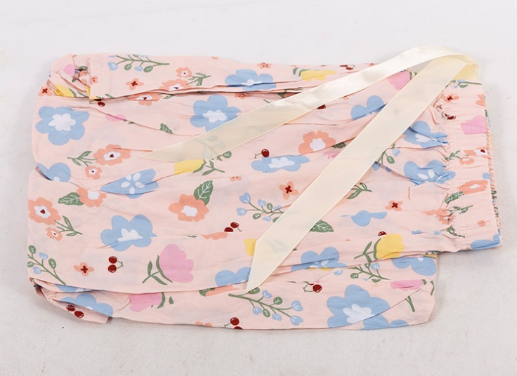 شلوار نخی گلدار PR