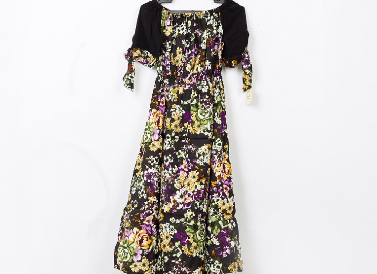 پیراهن ساحلی یقه قایقی