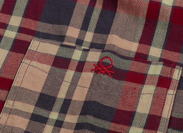 پیراهن چهارخانه مردانه Benetton