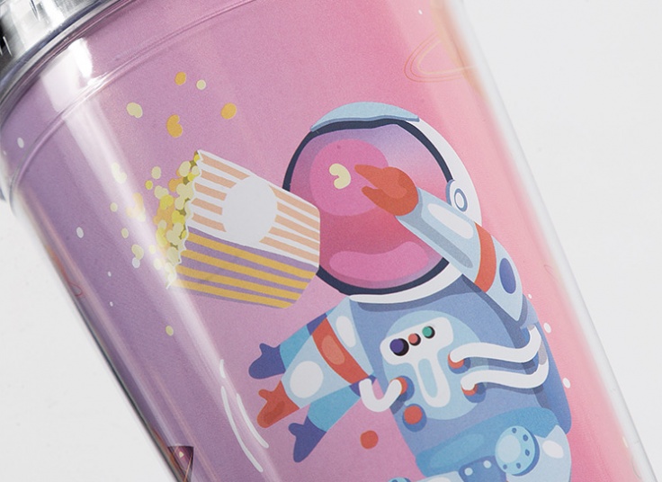 لیوان اسموتی چراغ دار گلکسی