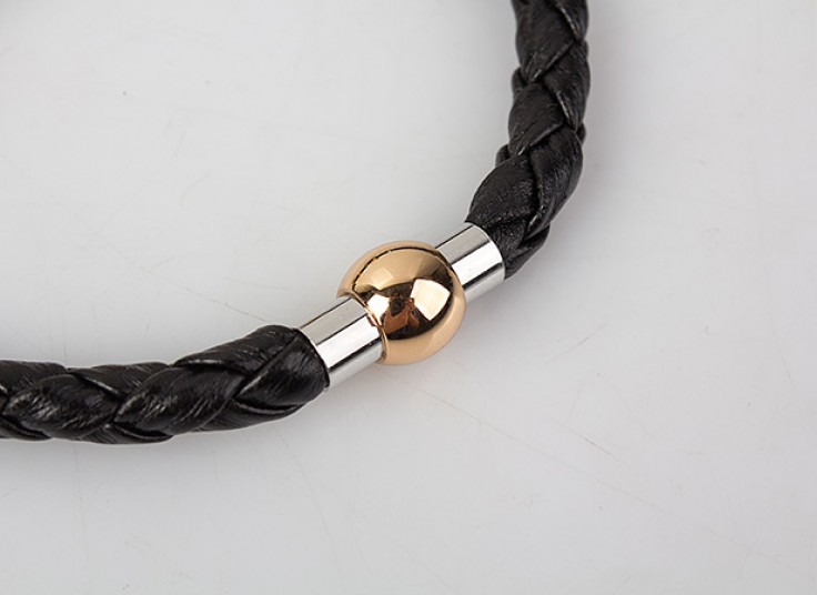 دستبند چرم دو پلاک
