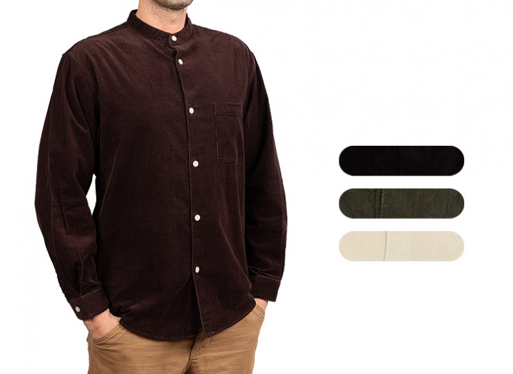 پیراهن مردانه مخمل کبریتی