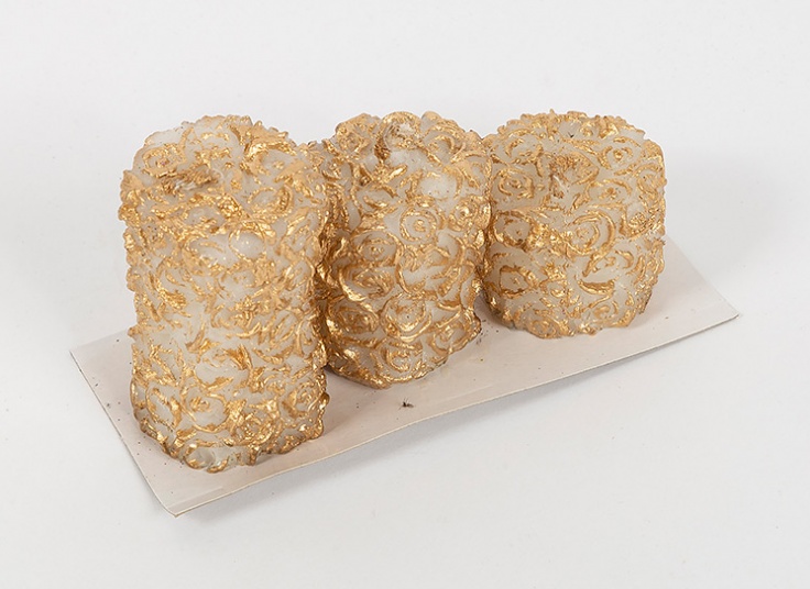 شمع استوانه ای گل رز