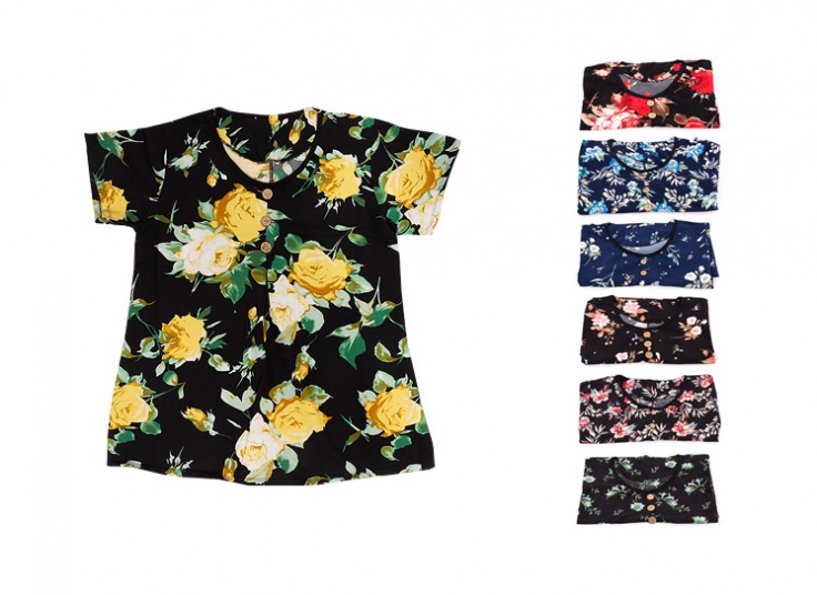 تونیک زنانه نخی آستین کوتاه