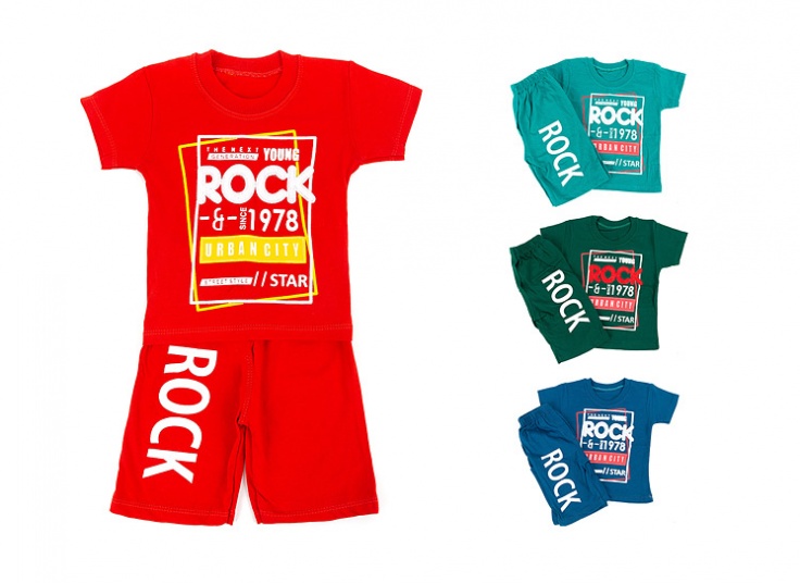 تیشرت شلوارک بچگانه Rock