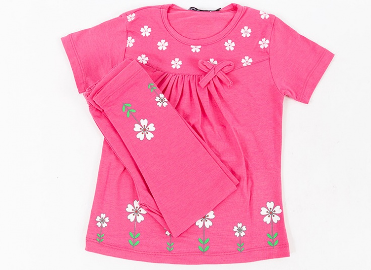 تیشرت شلوار دخترانه طرح گل