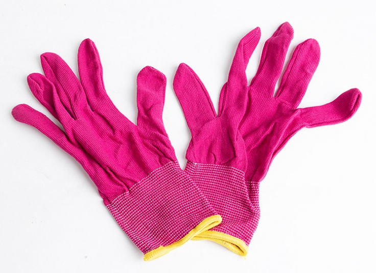 دستکش کار نخی رنگی