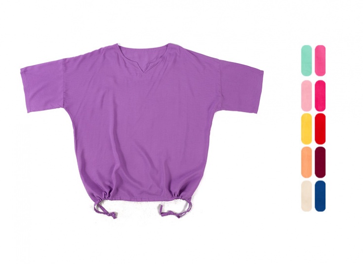 تونیک سایز بزرگ زنانه یقه کوبایی